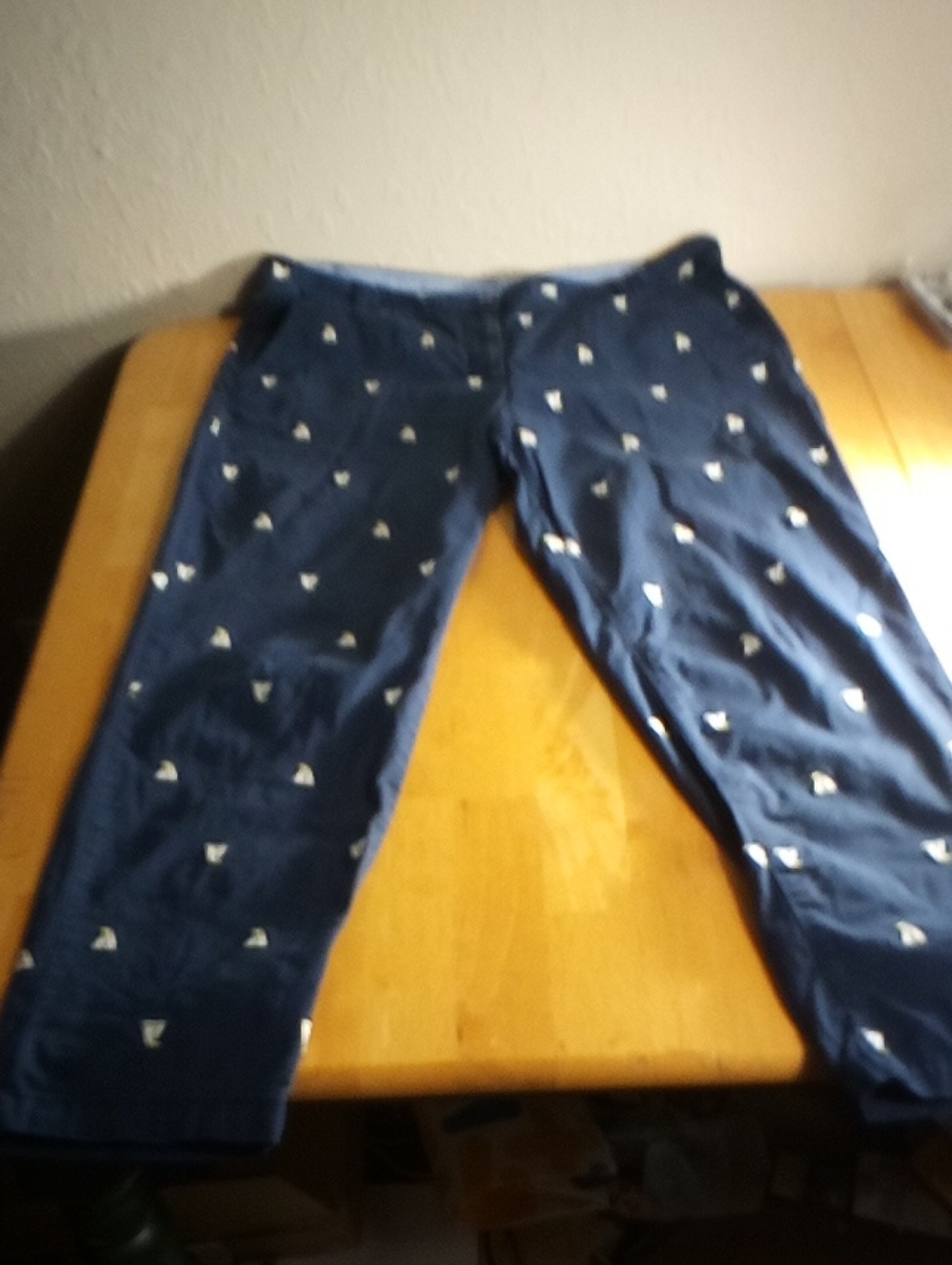 Women's Navy Blue Printed Sailboat The Weekend Chino From Talbot's 12